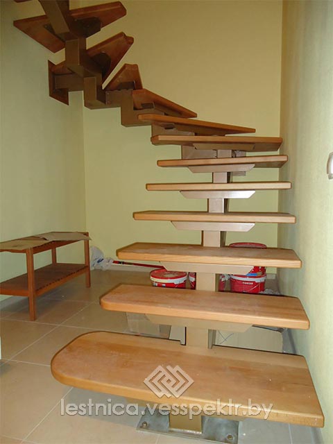 Лестница комбинированная на монокосоуре